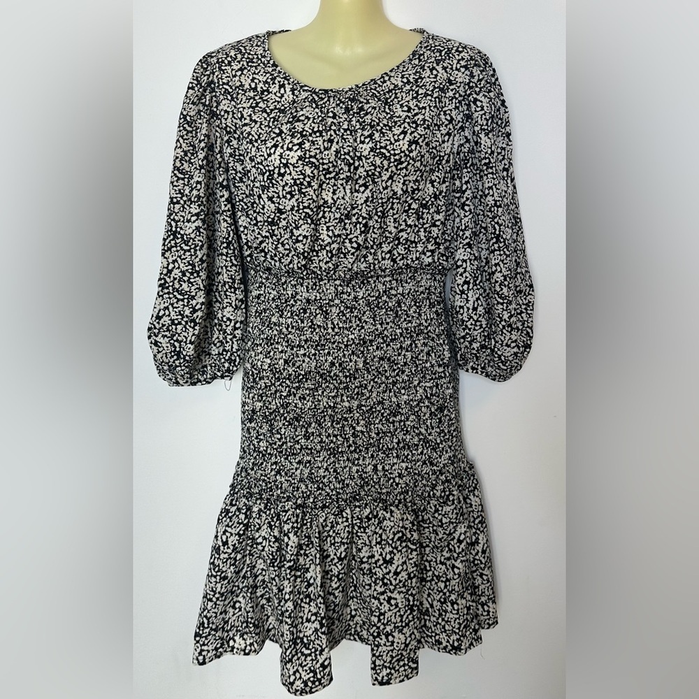 I.Madeline Black and White Mini Dress size L